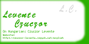 levente czuczor business card